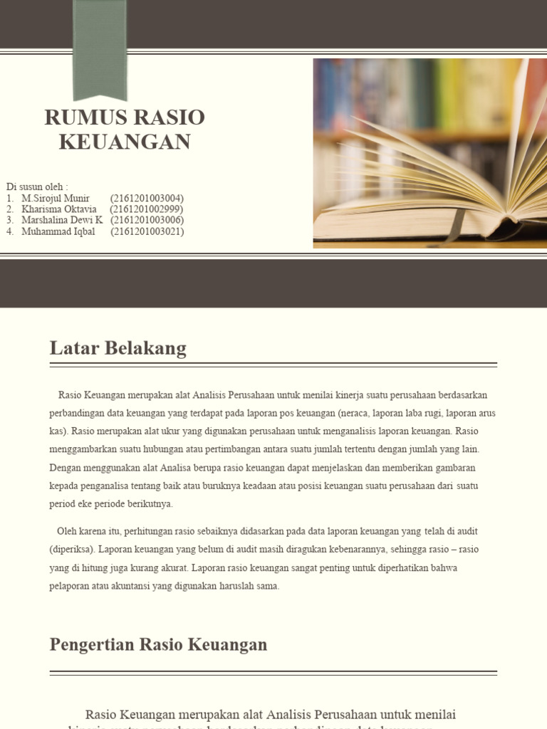 Rumus dan Manfaat Rasio Keuangan | PDF | Karier & Perkembangan ...