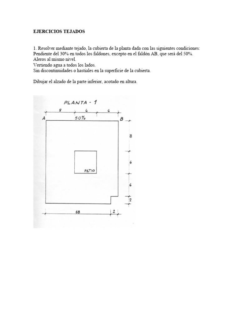Ejercicios de Cubiertas y Tejados | PDF | Techo | Componentes