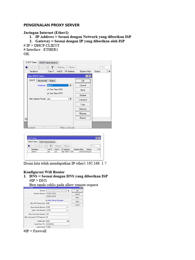 Panduan Konfigurasi Proxy Server | PDF | Komputer