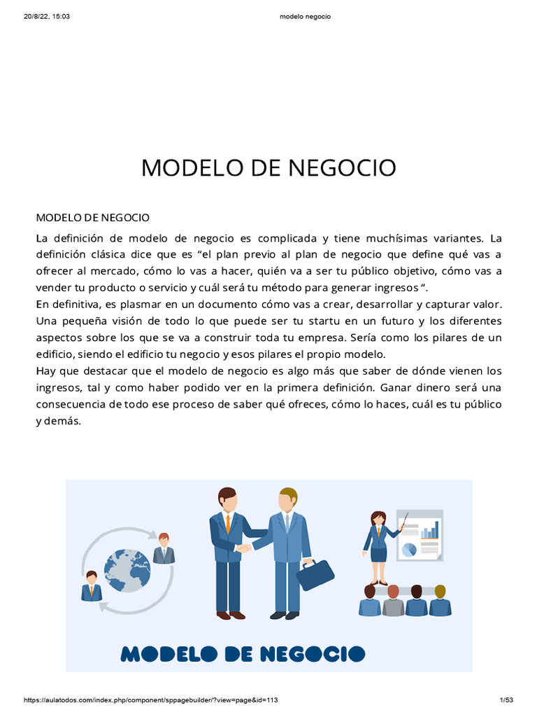 modelo negocio | PDF | Modelo de negocio | Business