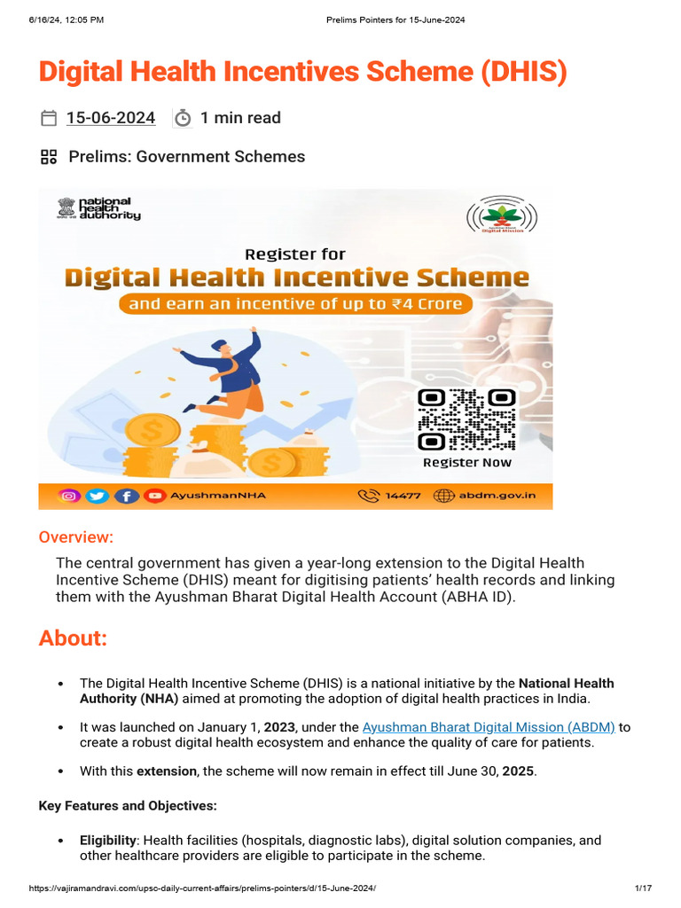 Digital Health Incentive Scheme Extended | PDF | Improvised Explosive ...