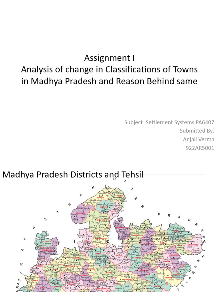 Town Classification Changes in Madhya Pradesh | PDF | Economies