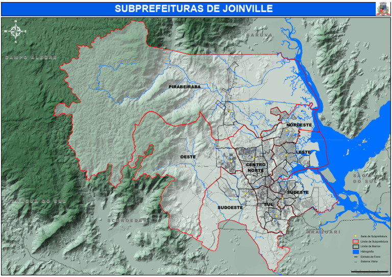 Mapa de Subprefeituras de Joinville | PDF | Desastres naturais ...