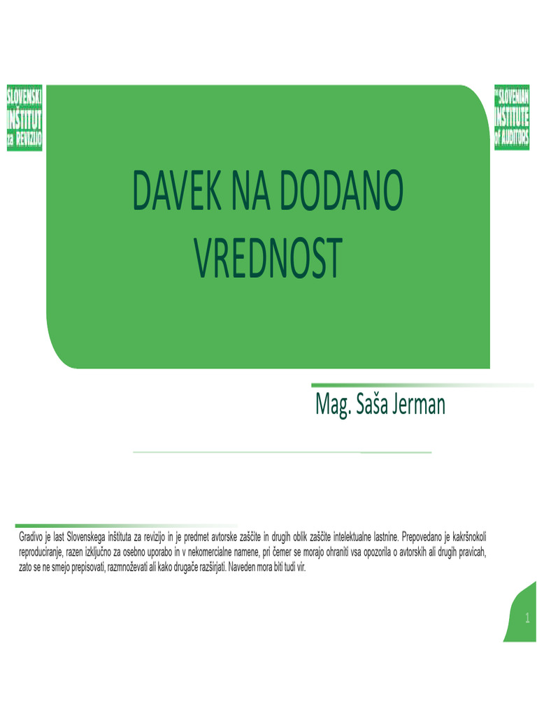 Mag. Jerman-DDV-Prosojnice | PDF