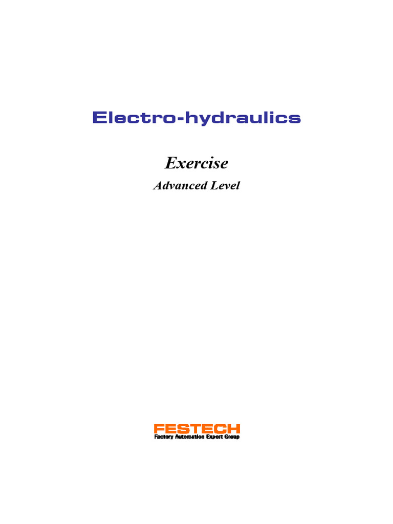 Advanced Electro-Hydraulics Exercises | PDF | Electrical Connector | Valve