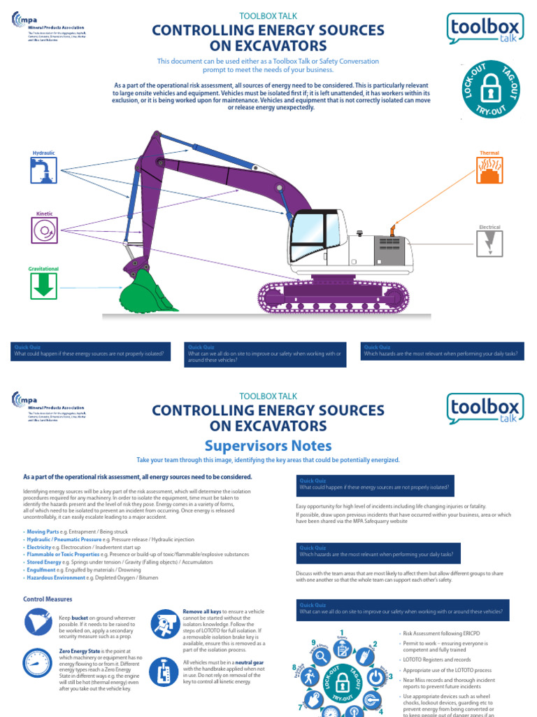 MobilePlant Controllingenergysourcesonexcavators | PDF | Occupational ...