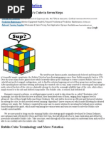 Rubik's Cube Solution | PDF | Teaching Mathematics