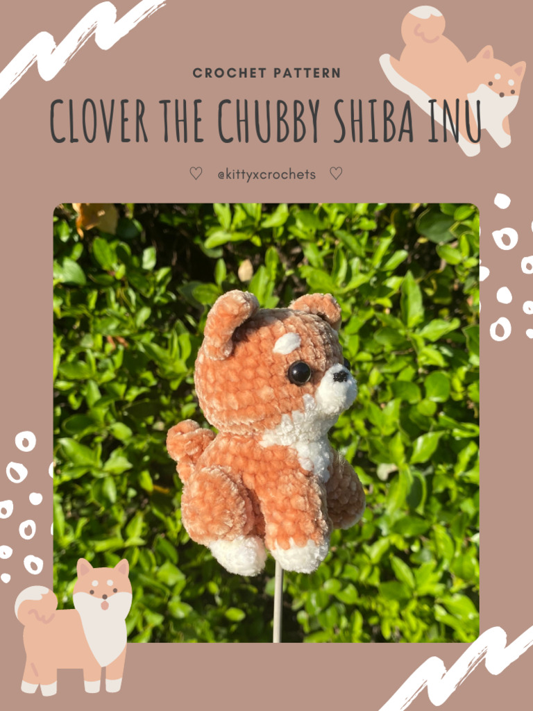 Free Chubby Shiba Inu Crochet Pattern | PDF | Crochet | Textile Arts