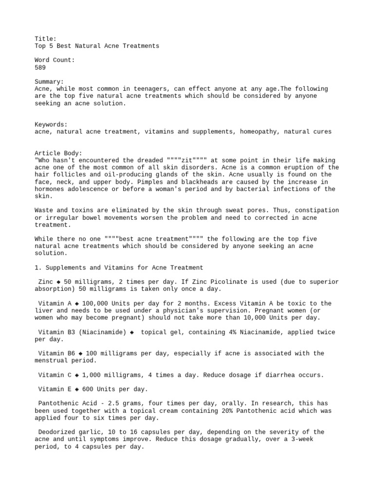 top-5-best-natural-acne-treatments-pdf-clinical-medicine-medical