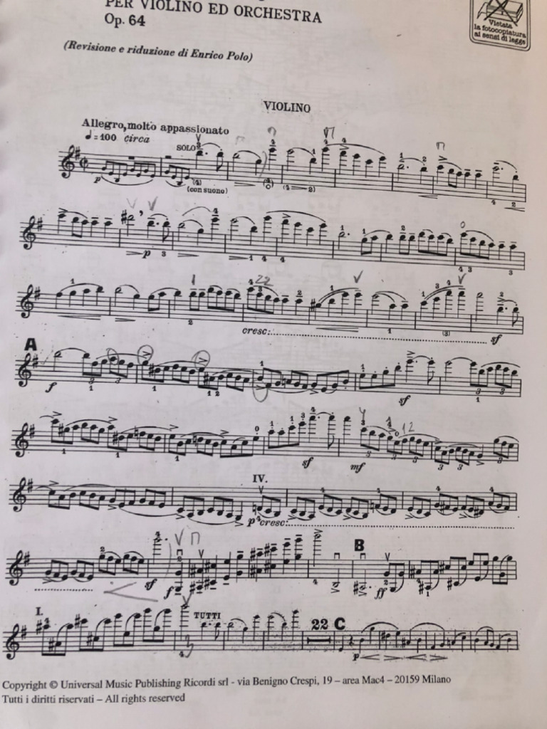 Mendelssohn Violin Concerto e Minor | PDF