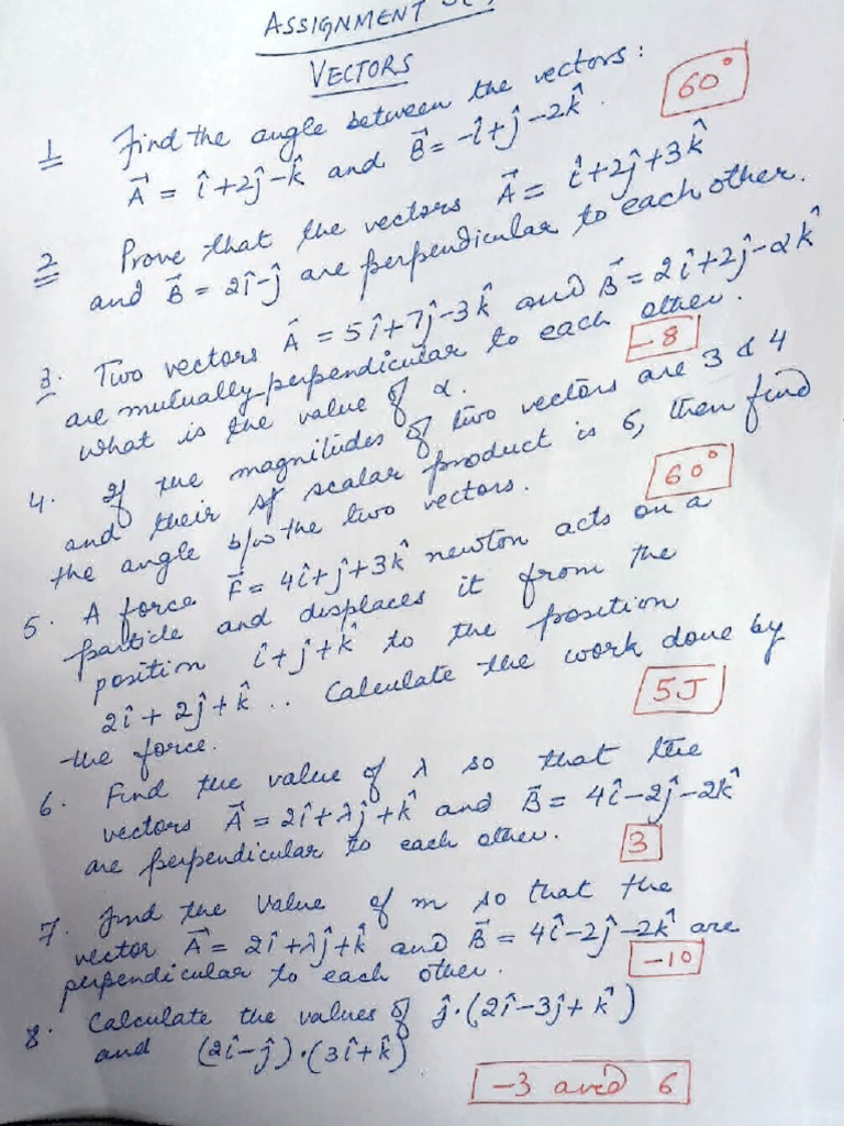 Vectors ... Assignment 3b | PDF