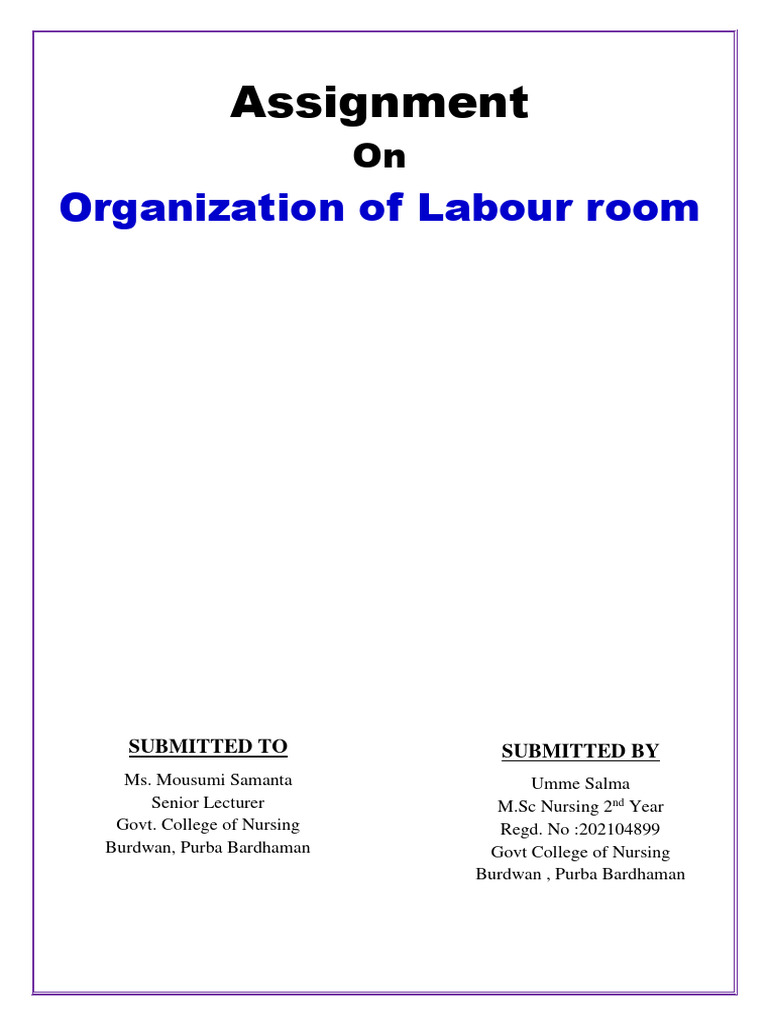 Labour Room Organization Guidelines | PDF | Childbirth | Caesarean Section