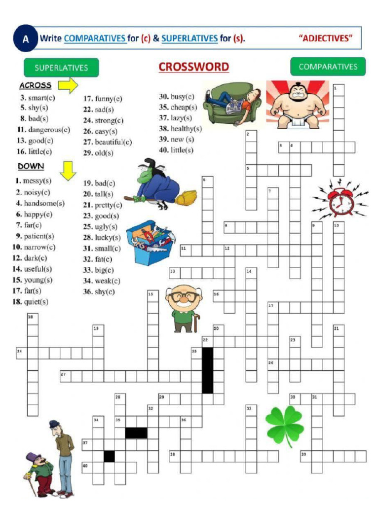 8° Comparative & Superlative Worksheet | PDF