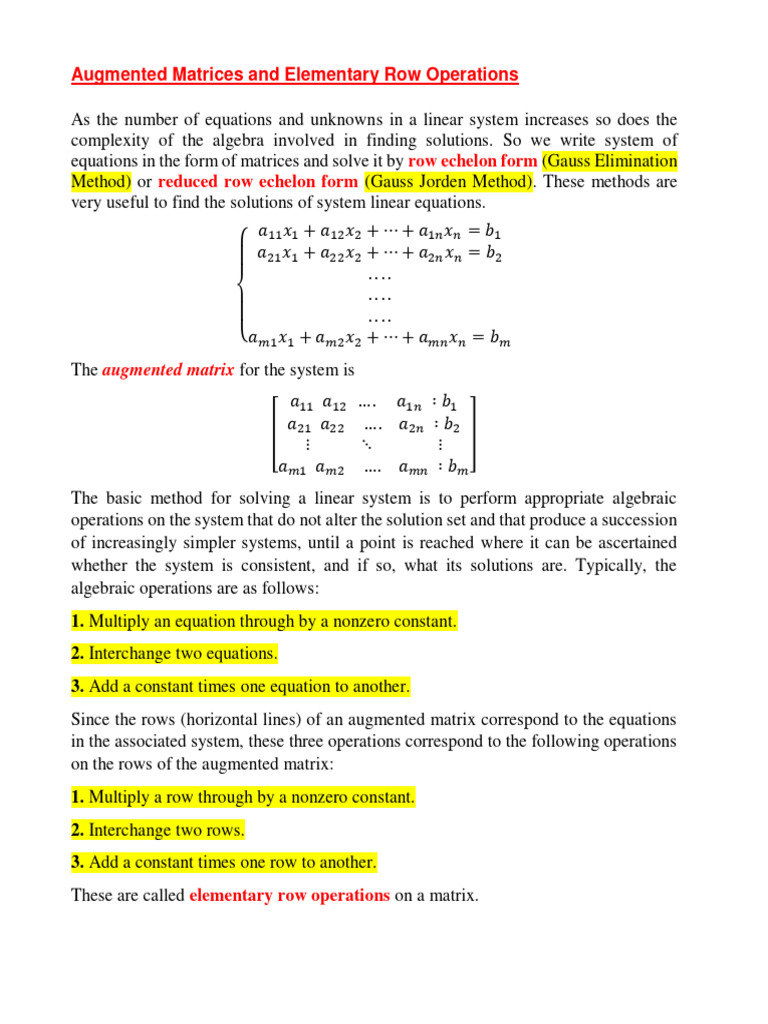 Lecture 3 Gauss Jordan Method | PDF | System Of Linear Equations ...