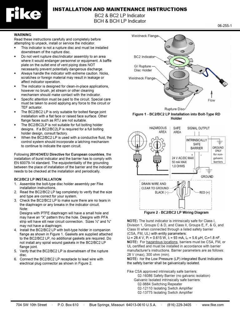 BC2 & BCH Indicator Installation Guide | PDF | Electrical Engineering ...