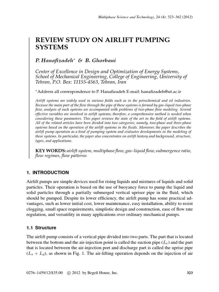 Airlift Pumping Systems Review | PDF | Fluid Dynamics | Pump