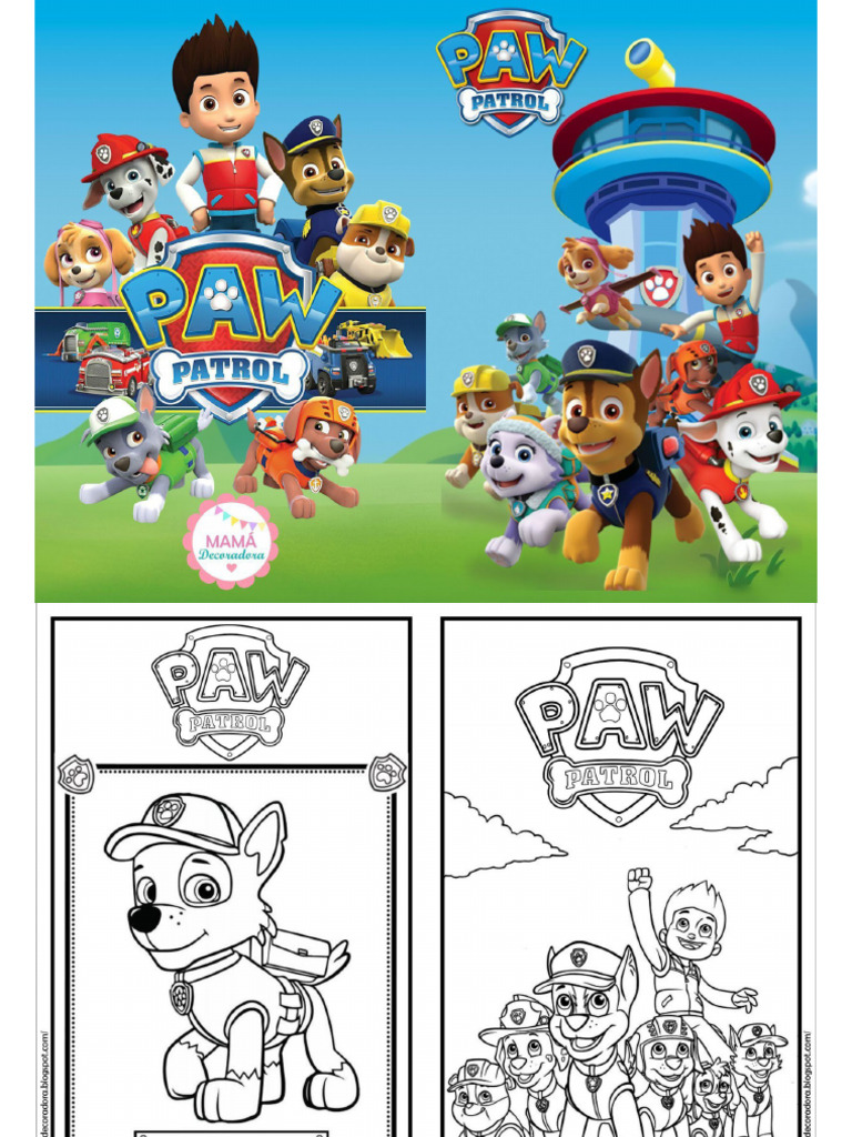 libro colorear paw patrol | PDF