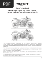 Triumph Daytona 675 Owners Manual | PDF | Motorcycle | Speed