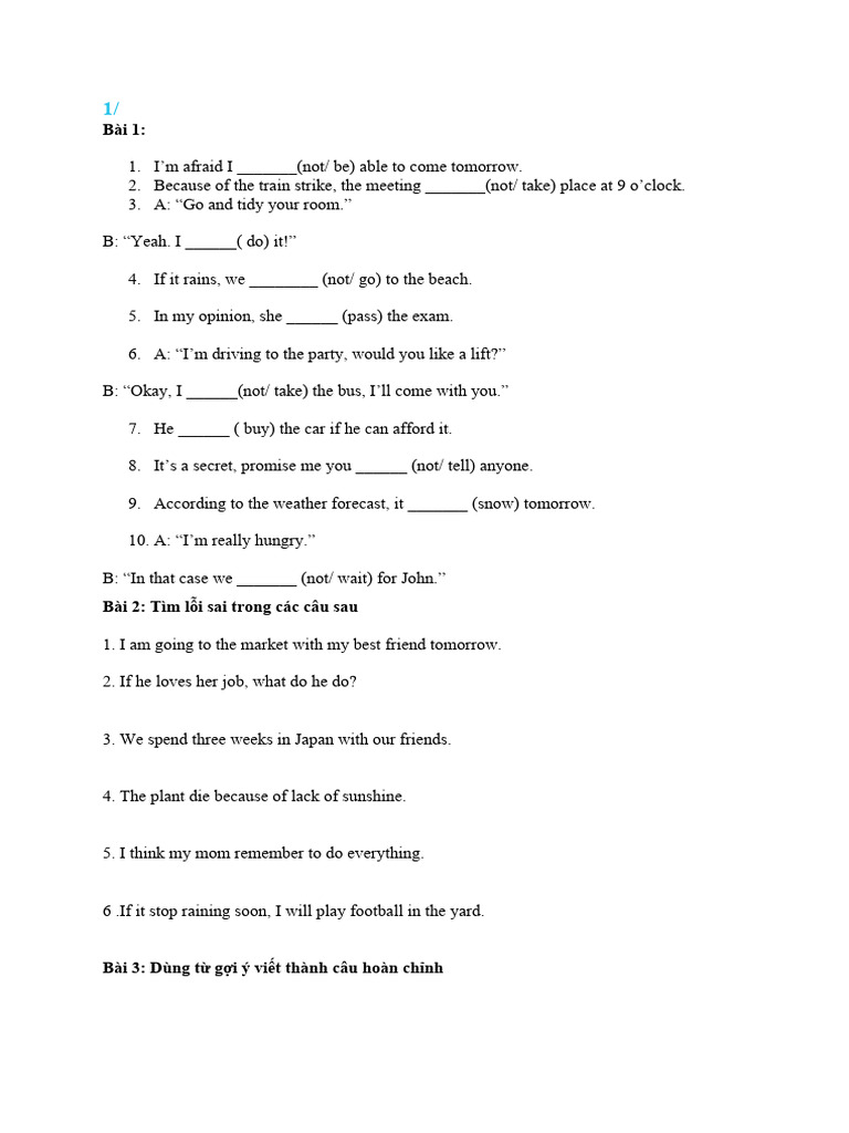 Future Tense Exercise | PDF | Language Arts & Discipline