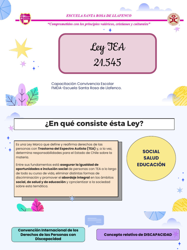 Ley TEA en Educación en Chile | PDF | Espectro autista | Invalidez