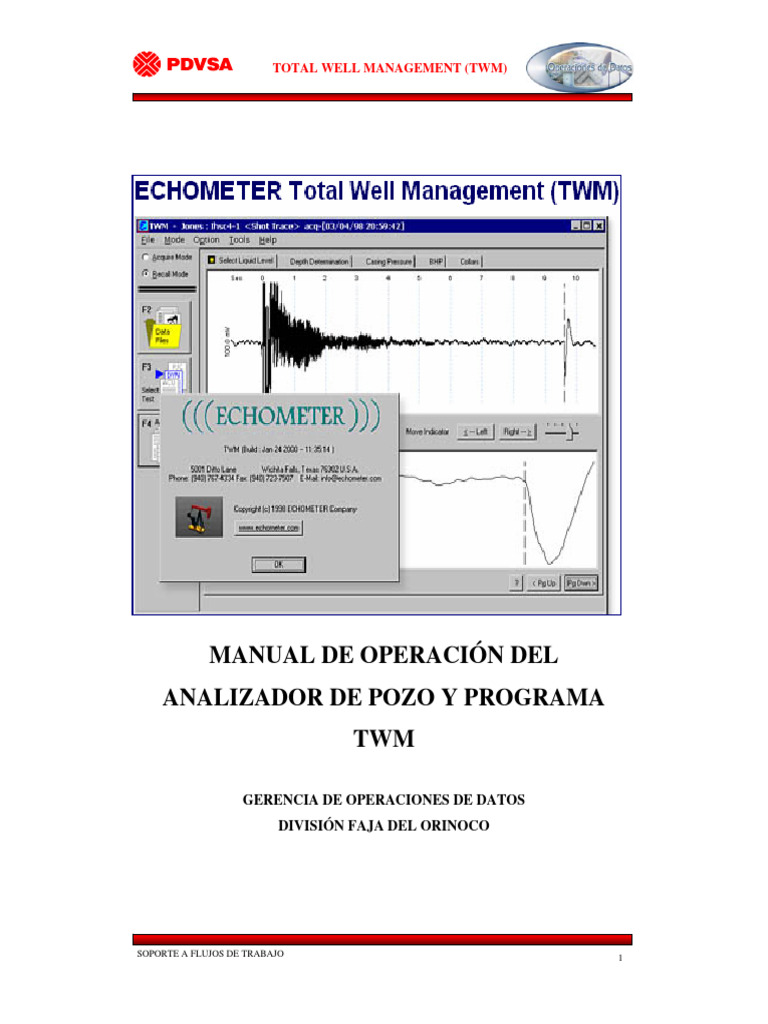 Manual de Operación del Echometer TWM | PDF | Programa de computadora ...