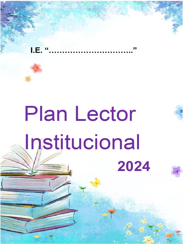 Carátula del Plan Lector 2024 | PDF | Enseñando | Comprensión lectora