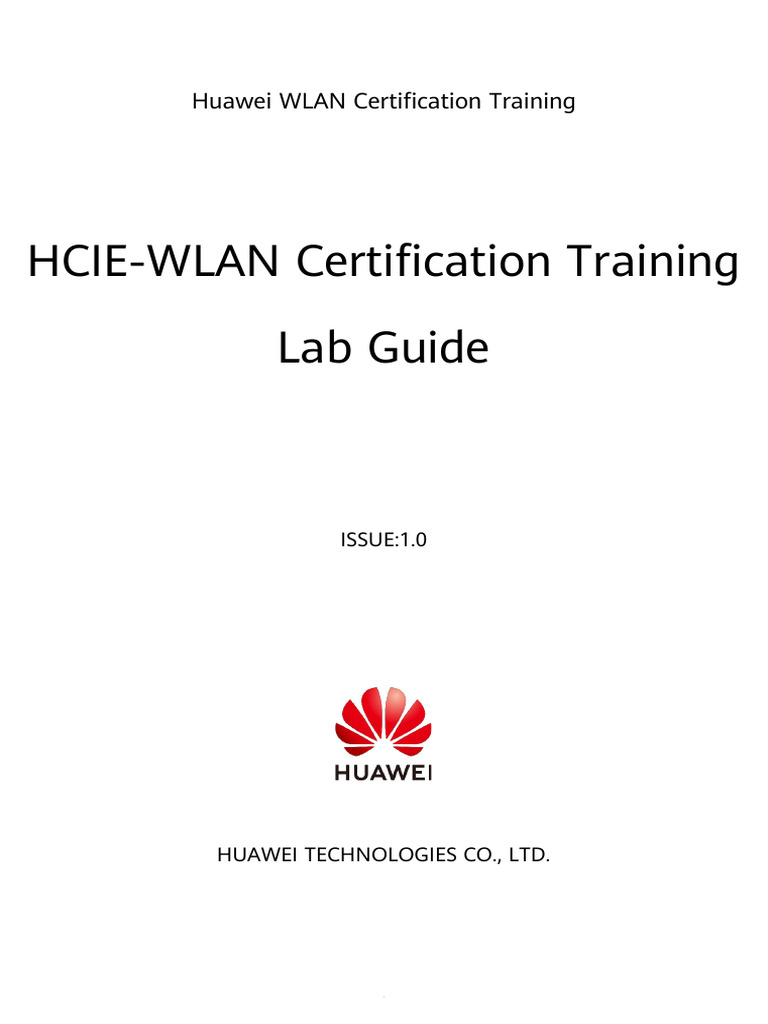 HCIE-WLAN Certification Lab Guide | PDF | Computer Network | I Pv6