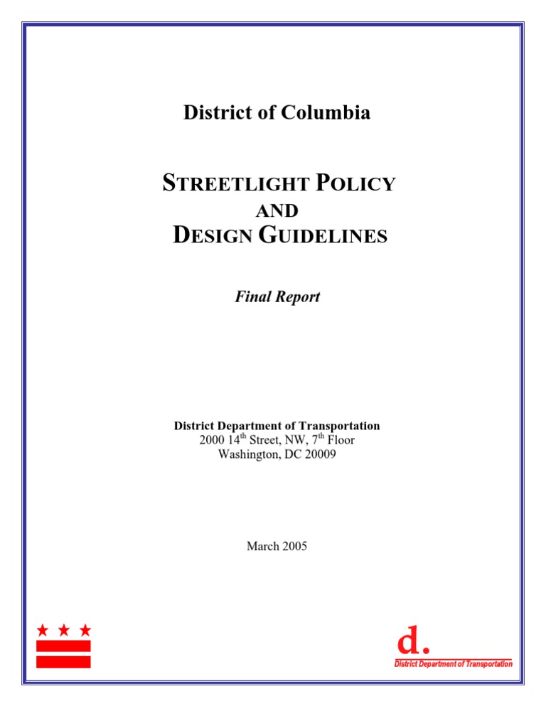 DC Streetlight Policy and Design Guidelines | Traffic | Incandescent Light  Bulb