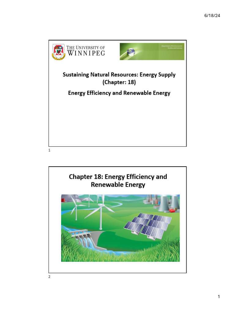 Lecture 10 - Energy Efficiency and Renewable Energy | PDF | Biofuel ...