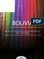 Nueva Constitución Política del Estado. Conceptos elementales para su desarrollo normativo