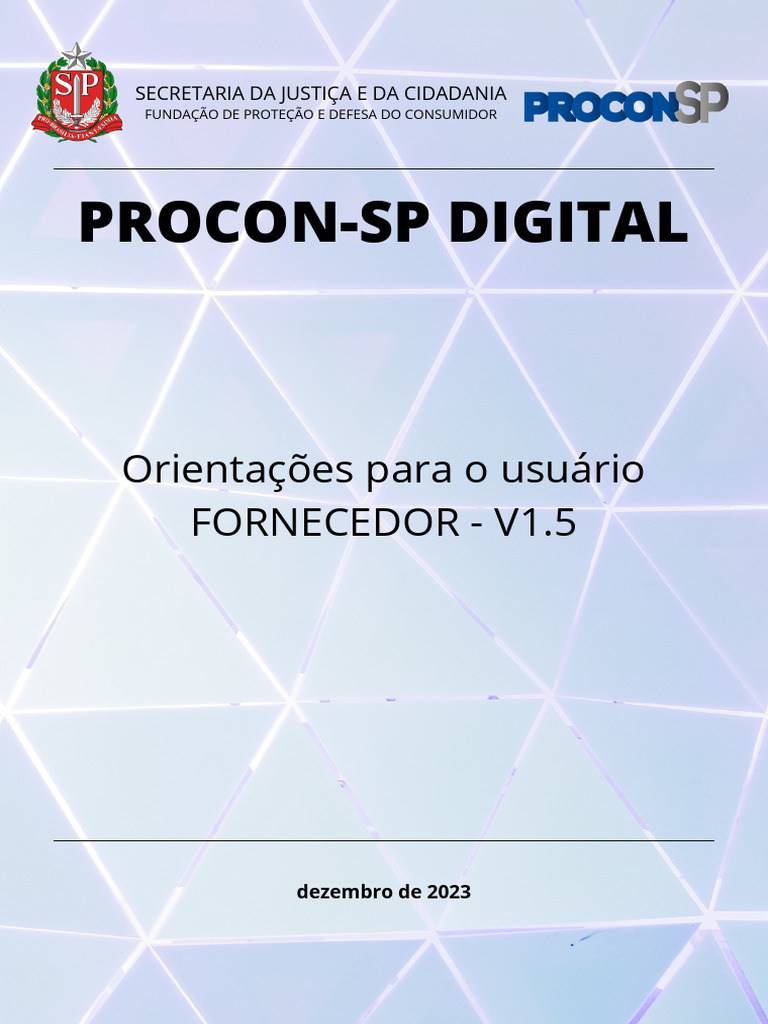 Orientações Procon-SP Digital para Fornecedores | PDF | Autenticação ...