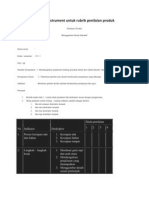 Contoh Instrument Untuk Rubrik Penilaian Produk