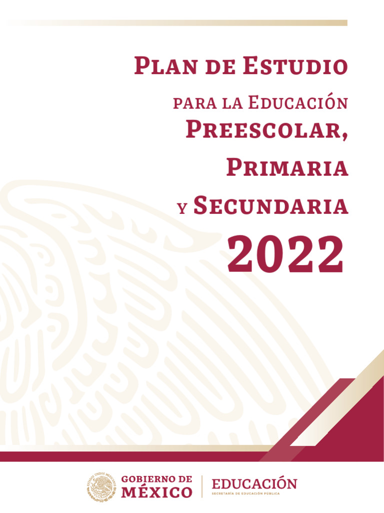 Plan de Estudio 2022: Educación Básica | PDF | Educación de la primera ...