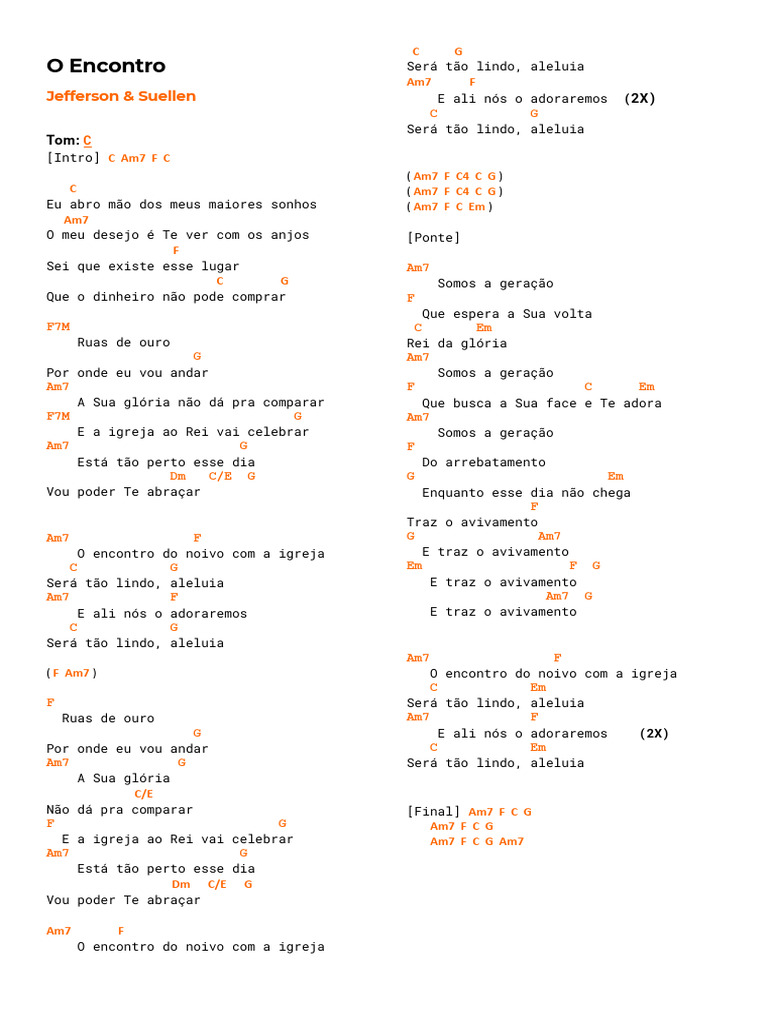 Letra da Música 