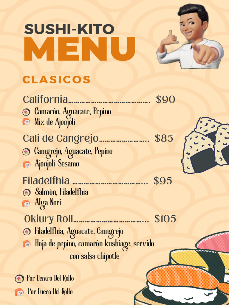 MENÚ SUSHIKITO PDF Cocina occidental Cocina