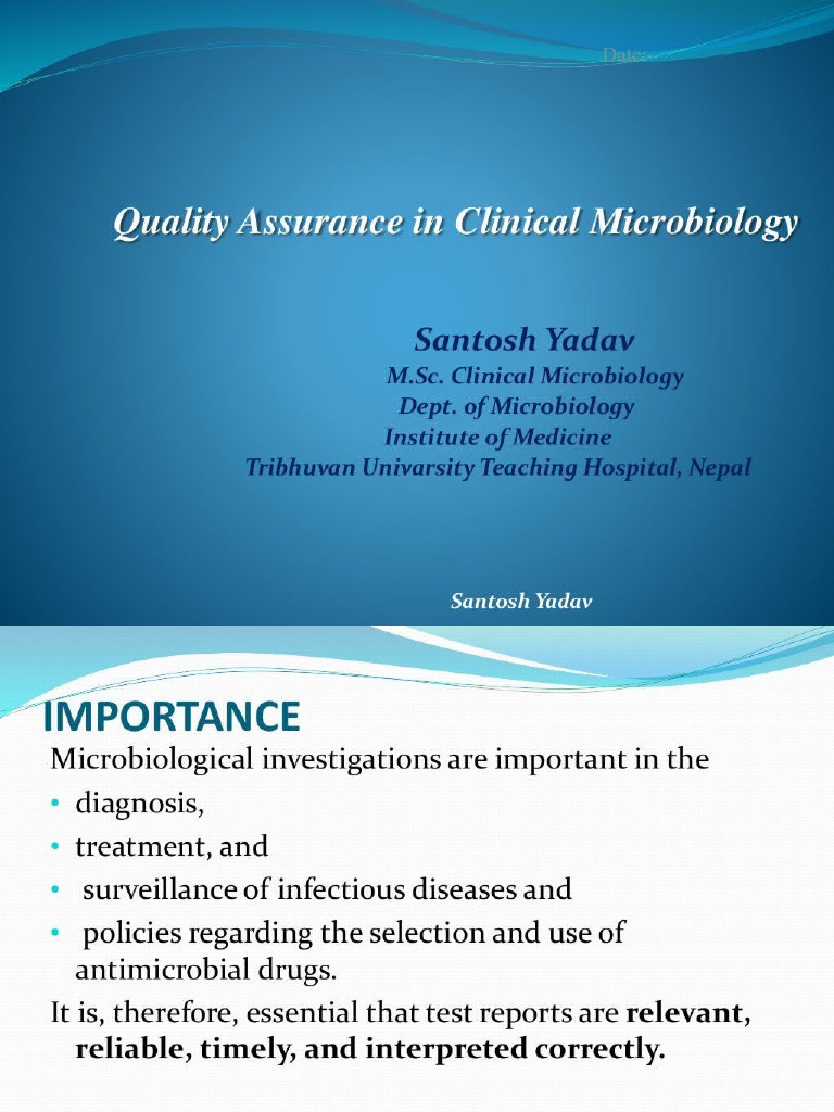 Quality Assurance in Microbiology | PDF