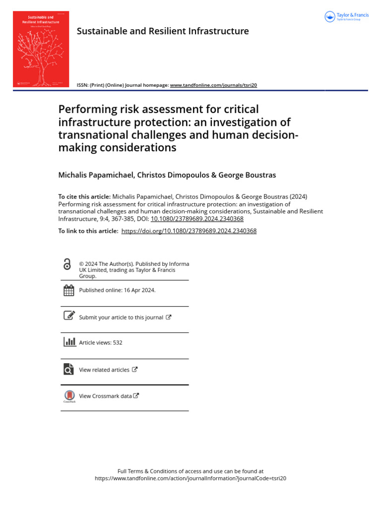 Risk Assessment in Critical Infrastructure | PDF | Risk | Heuristic