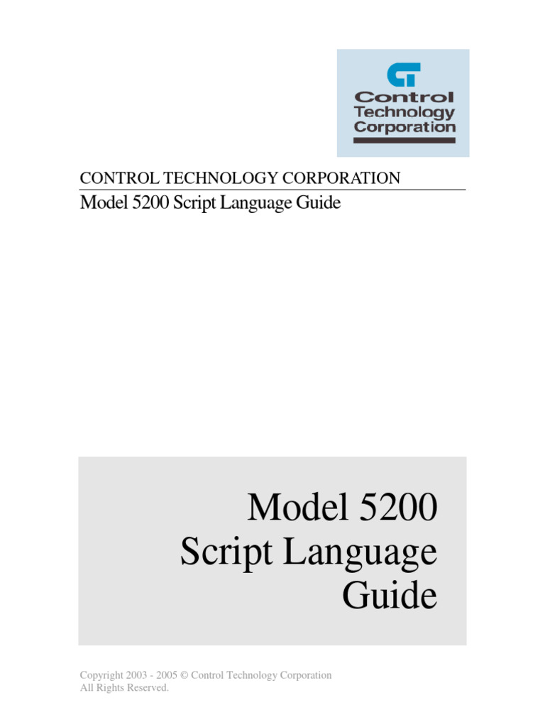 Model 5200 Script Language Guide | PDF | Port (Computer Networking ...