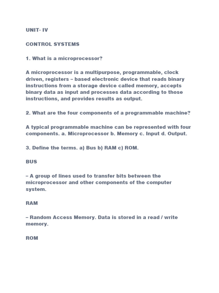 UNIT4 2marks | PDF | Random Access Memory | Analog To Digital Converter