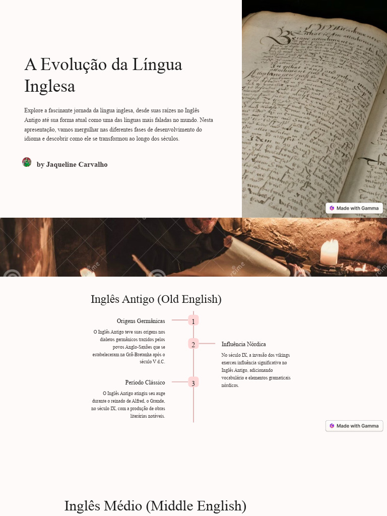 Evolução da Língua Inglesa: História e Impacto | PDF | Língua inglesa ...