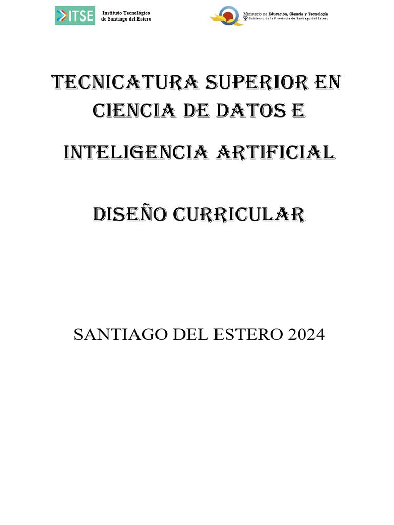D.C. Tecnicatura Ciencia de Datos e Inteligencia Artificial | PDF ...