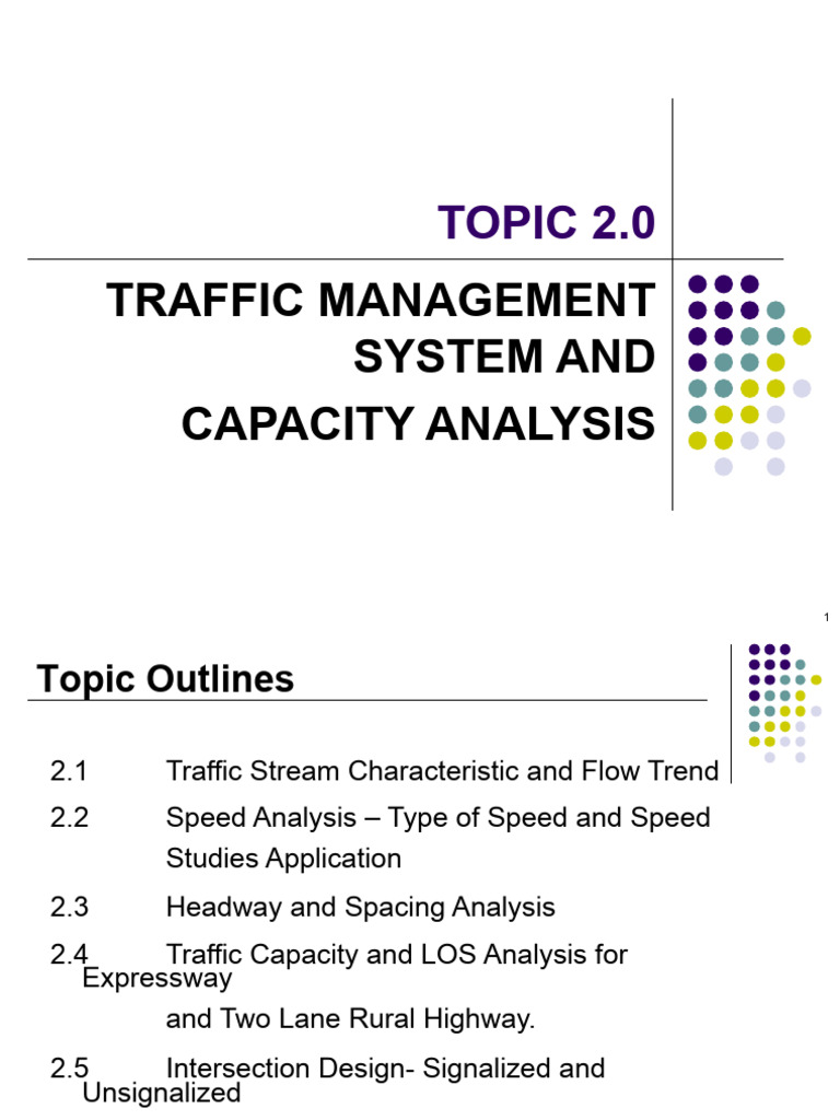Traffic Management and Capacity Analysis | PDF | Traffic Light | Traffic