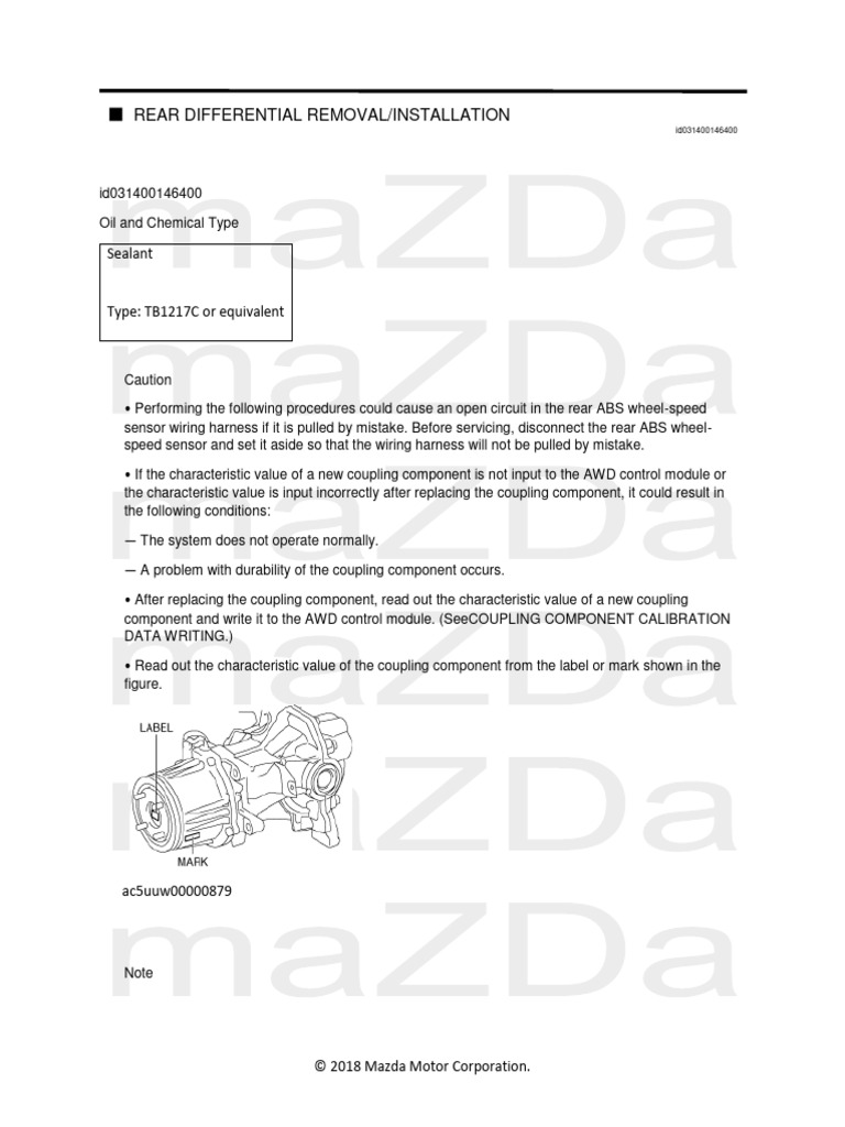 Rear Differential Removal Guide | PDF | Four Wheel Drive | Anti Lock ...