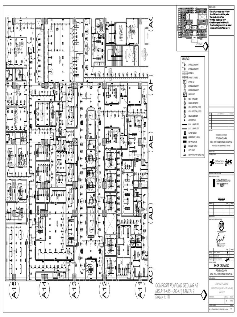 Composite Ceiling 2ND Floor Gedung A (As A11-A15 Ac-Ah) | PDF