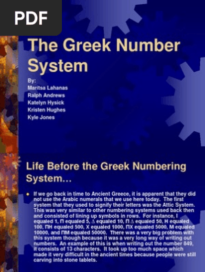 Ancient Greek Number System Overview | PDF | Greek Alphabet | Numbers