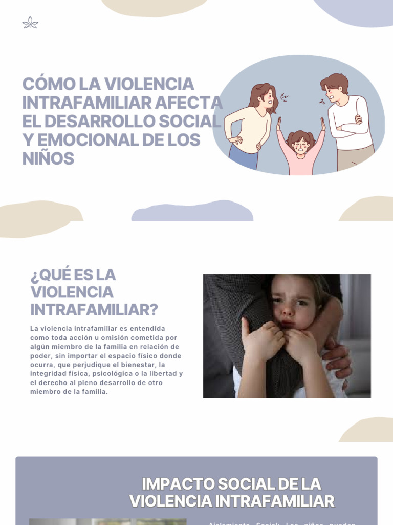 Cómo La Violencia Intrafamiliar Afecta El Desarrollo Social y Emocional ...