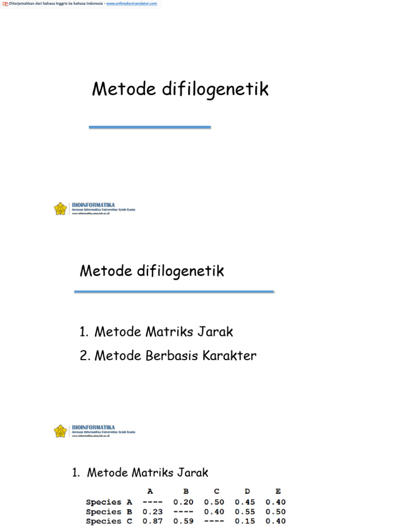 Metode Analisis Filogenetik | PDF