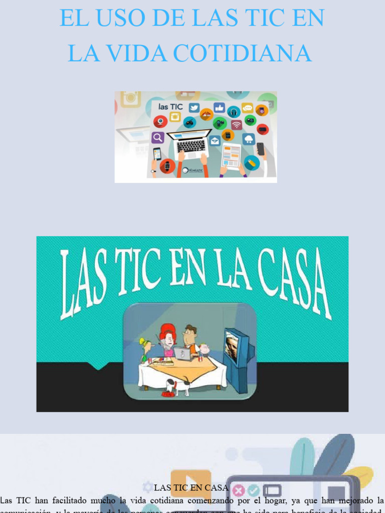 El Uso de Las TiC en La Vida Cotidiana | Descargar gratis PDF ...