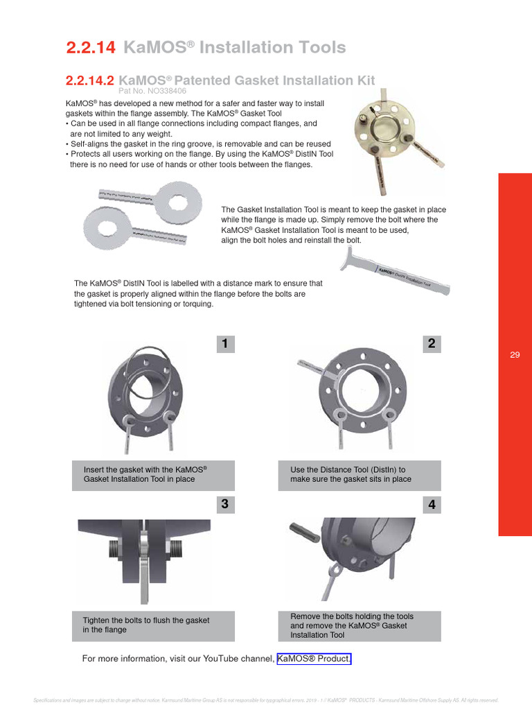2.2.14.2 KaMOS® Gasket Installation Tool | PDF | Mechanical Engineering