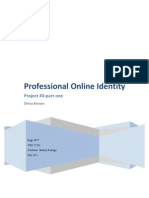 Professional Online Identity: Project #3 - Part One